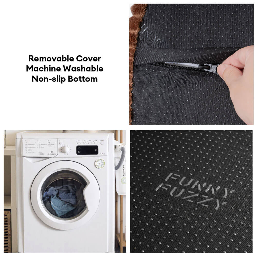 Lit orthopédique moelleux en forme de gâteau, amovible et en peluche, pour chiens et chats