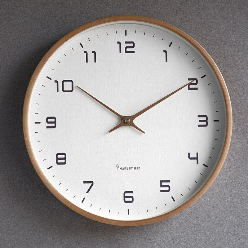 Horloge murale minimaliste scandinave en bois - Décoration intérieure nordique