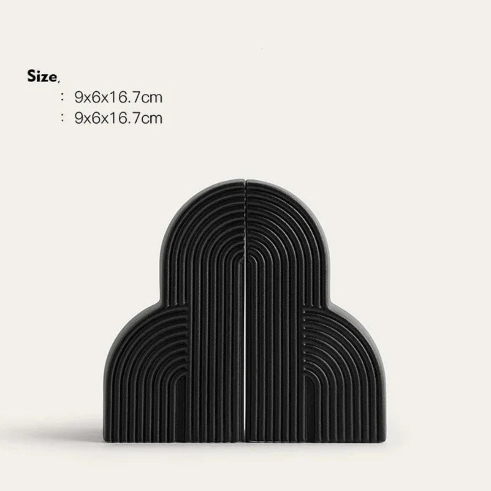 Cloud-Shaped Ceramic Bookends for Home Decor and Office Organization