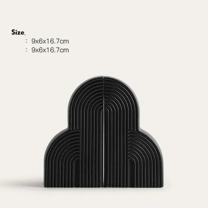 Cloud-Shaped Ceramic Bookends for Home Decor and Office Organization