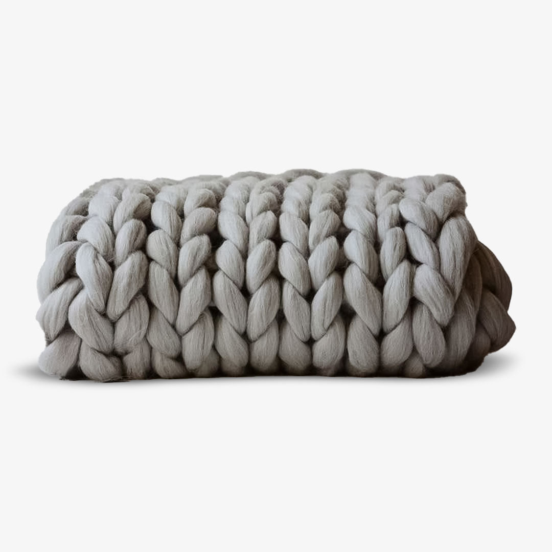Chunky Strickdecke - Weiches Material - Dekoratives Design