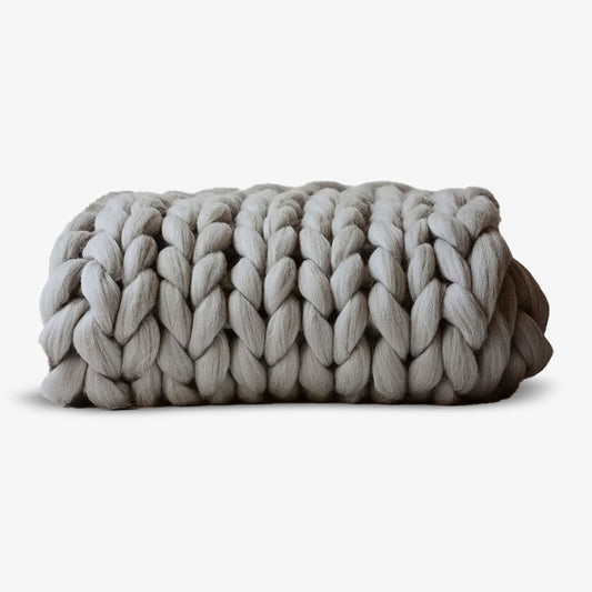 Chunky Strickdecke - Weiches Material - Dekoratives Design