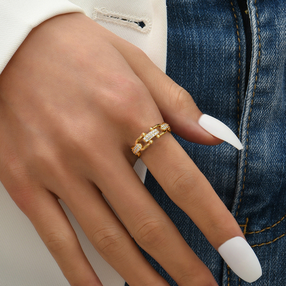Sophie - Crystal Gold Ring — crafted for everyday quality.