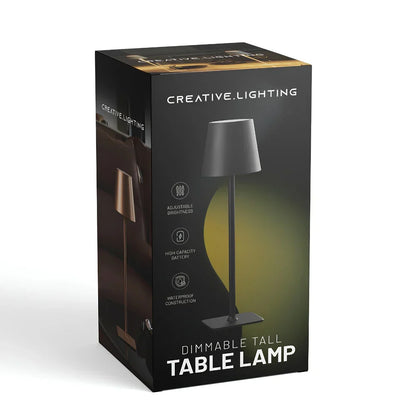 Lampe de table tactile rechargeable à intensité variable pour une utilisation intérieure et extérieure