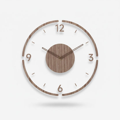 Holz Wanduhr - Design minimaliste - Lautloses Uhrwerk