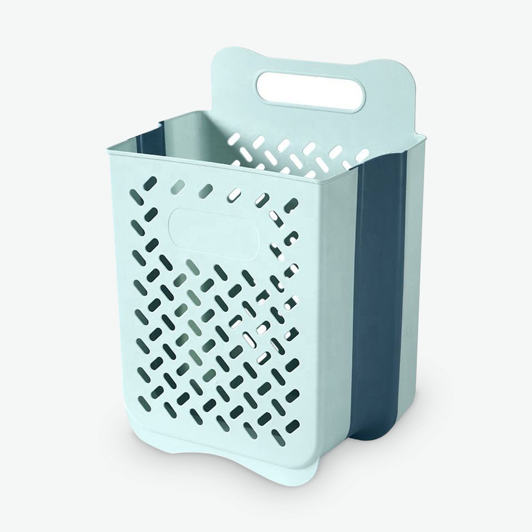 Wandmontierter Wäschekorb - Faltbares Design - Mesh-Bau