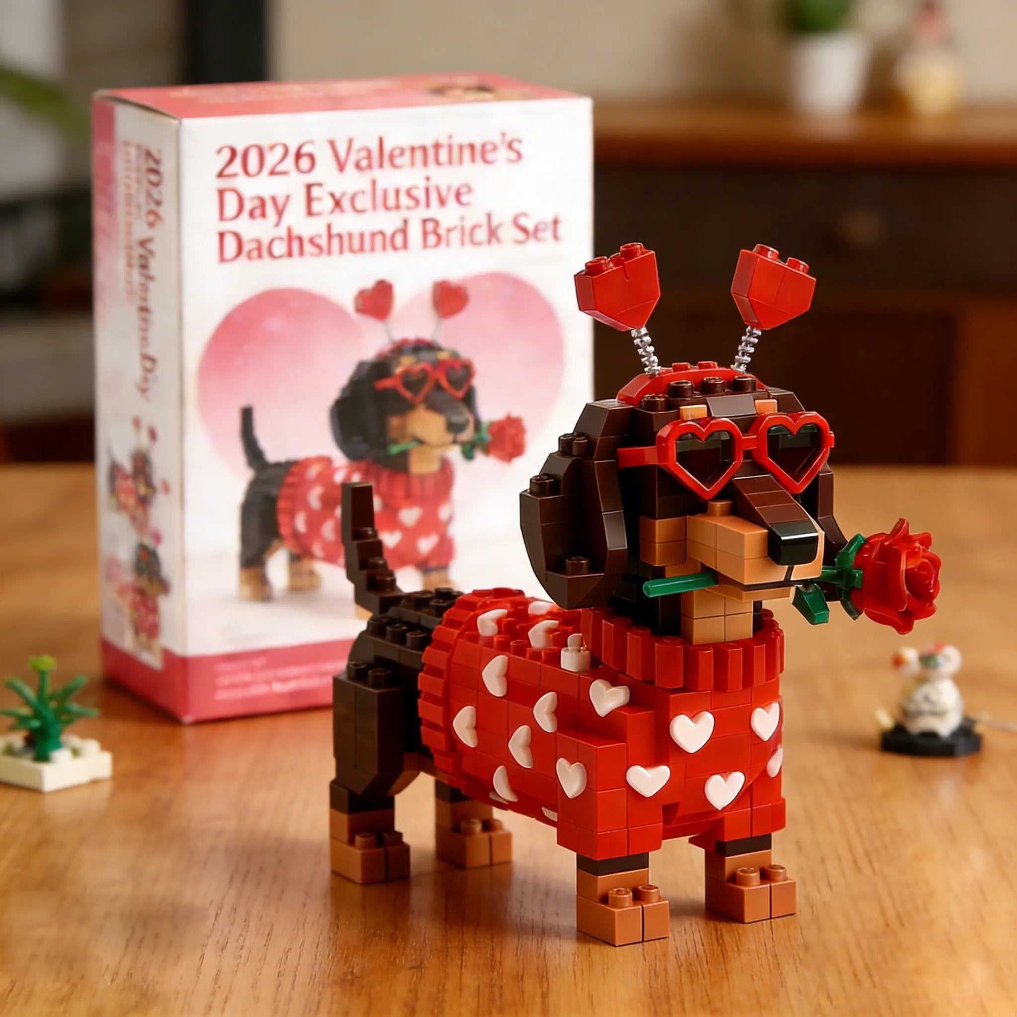 Exklusives Dackel-Baustein-Set zum Valentinstag 2026 – Herzdesign-Bausatz