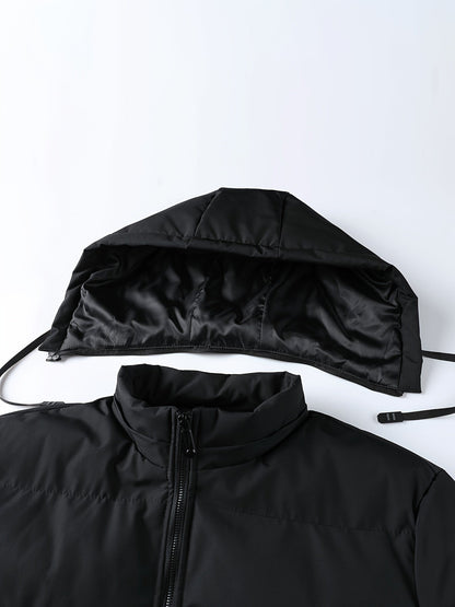 Veste d'hiver pour hommes avec capuche – Veste robuste et longue pour les températures plus humides