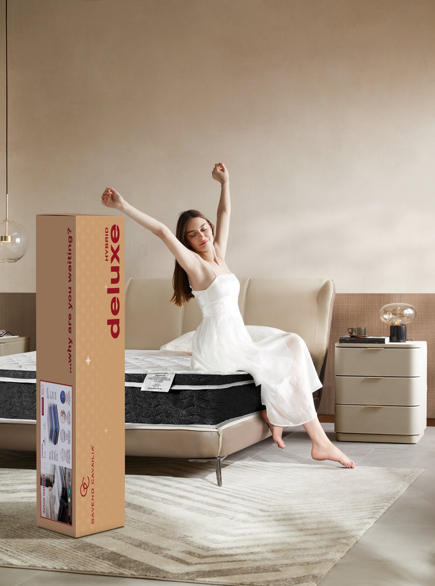Matelas hybride de luxe pour un confort et un soutien ultimes - Taille britannique