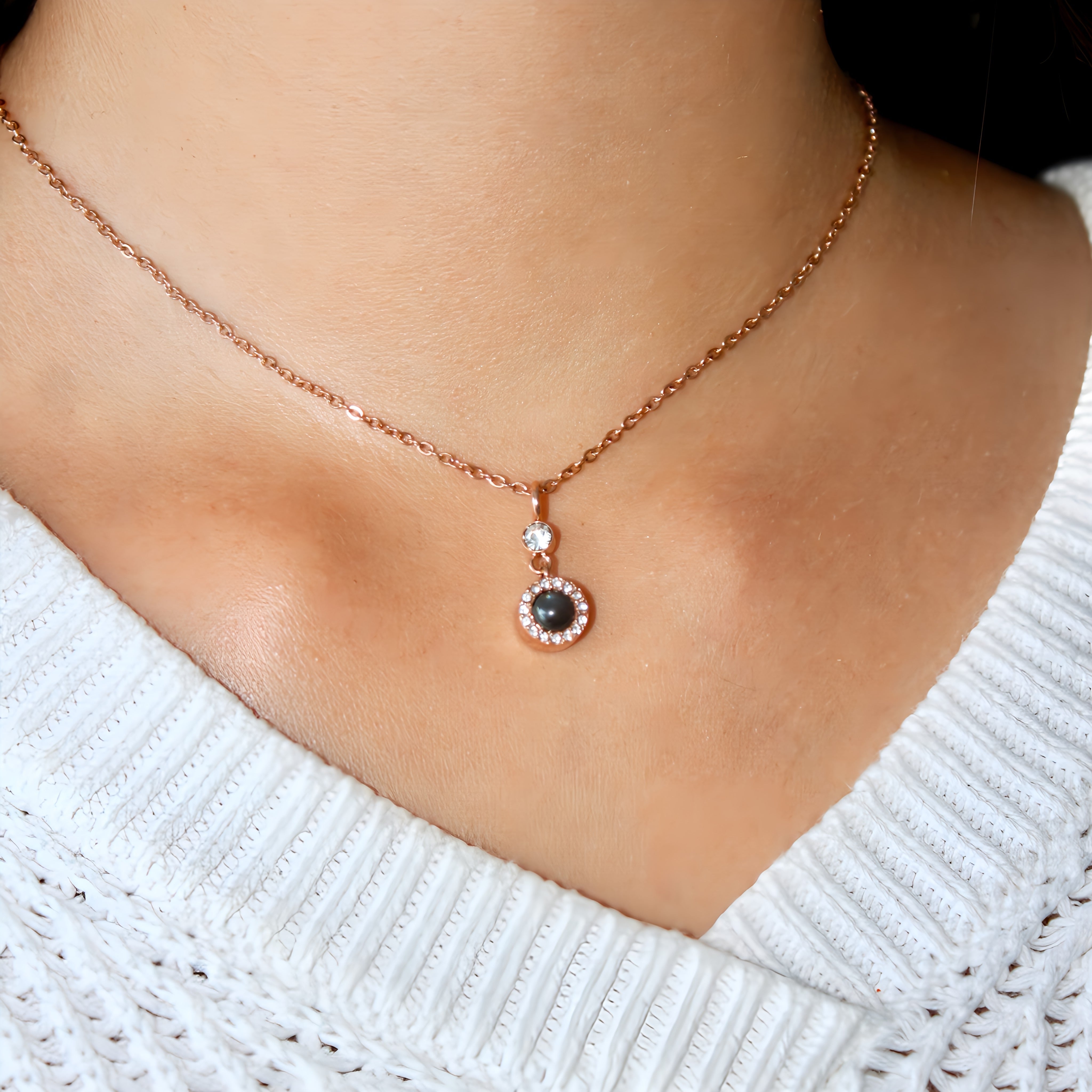 Globe Projection Charm Necklace — made with care and attention to detail.