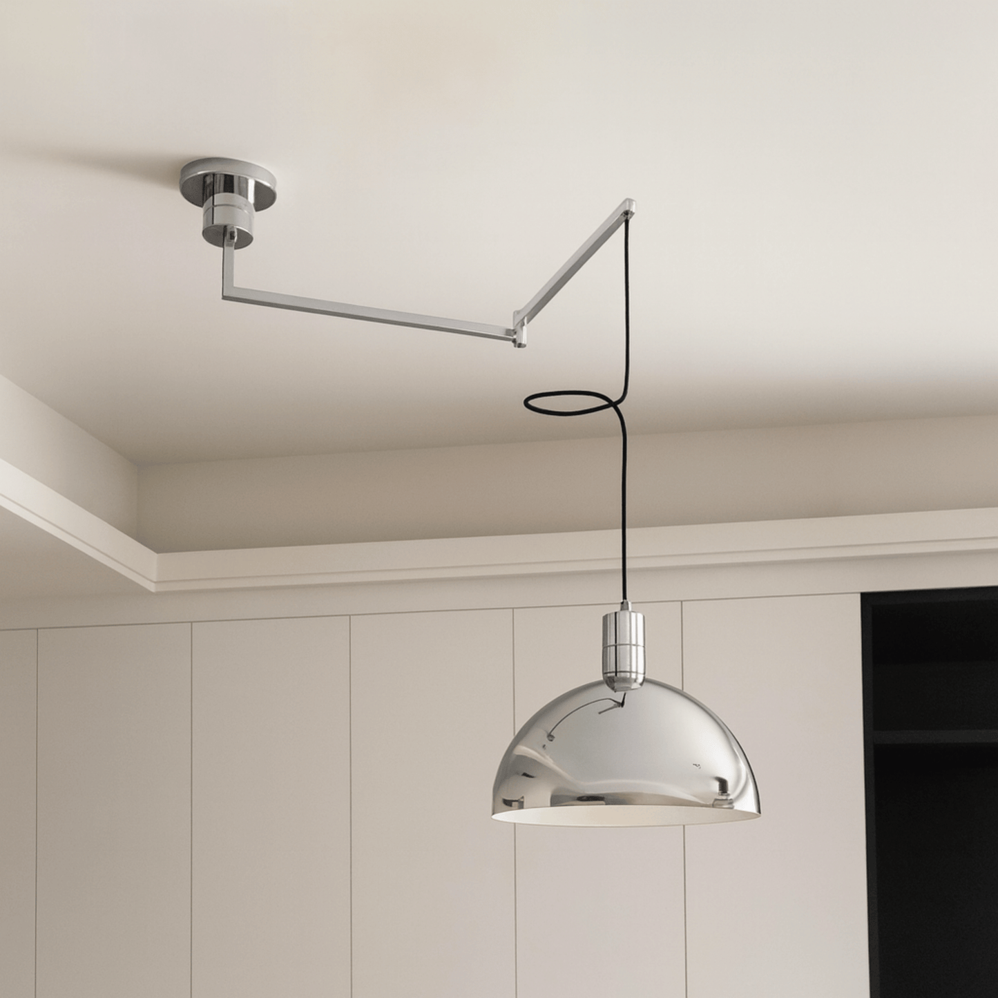 Adjustable Swing-Arm Pendant Light for Kitchen, Dining, or Living Room - Modern Ceiling Fixture