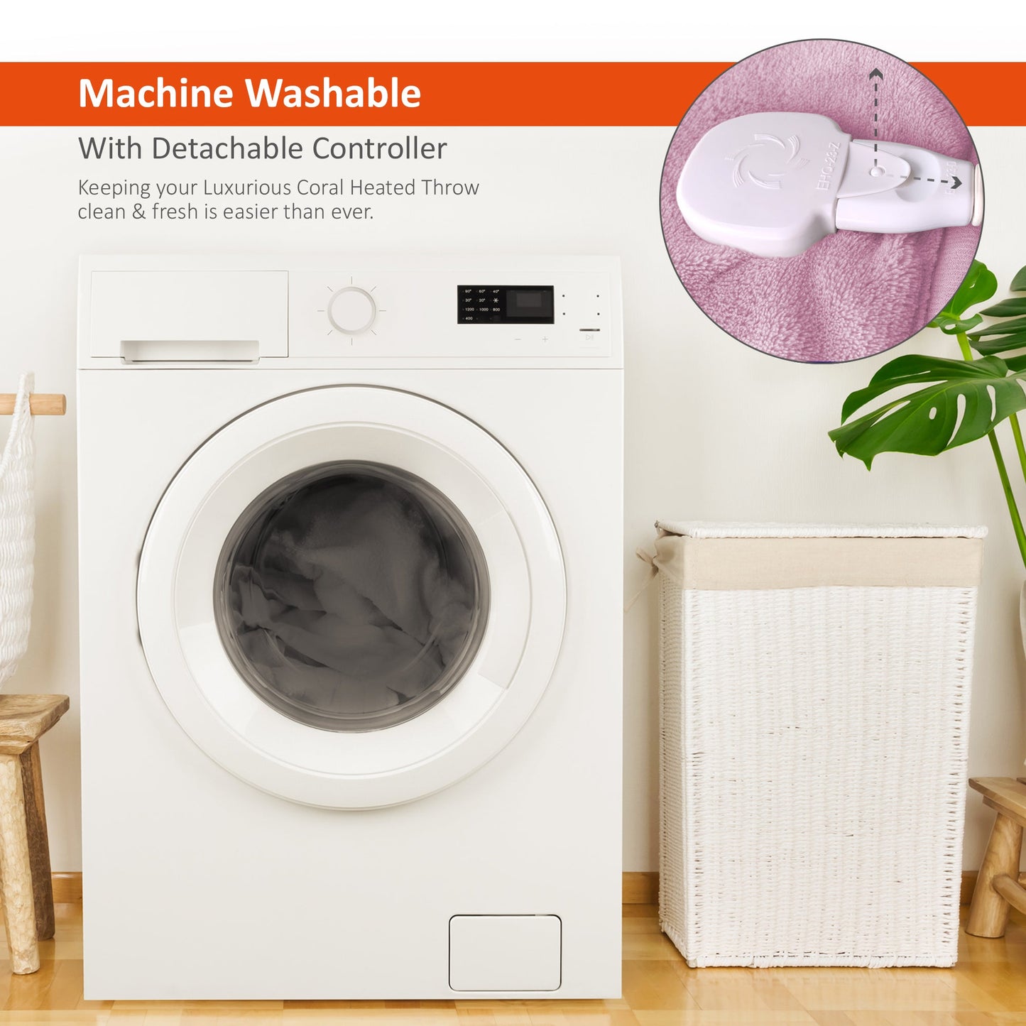 Couverture chauffante électrique avec minuterie, 9 niveaux de chaleur, arrêt automatique