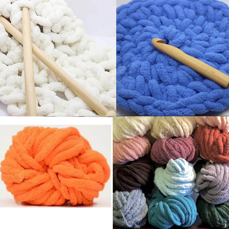 250g Thick Chunky Chenille Yarn for Knitting & Crochet Blankets