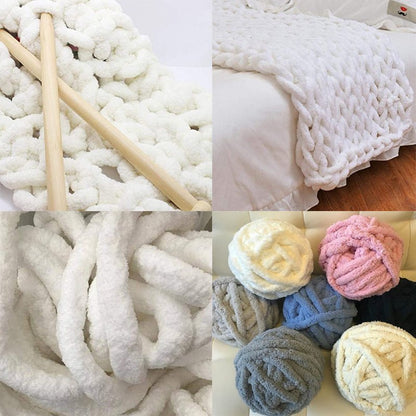 250g Thick Chunky Chenille Yarn for Knitting & Crochet Blankets
