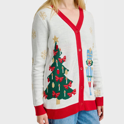Le Nussknacker Weihnachts-Cardigan – Femme