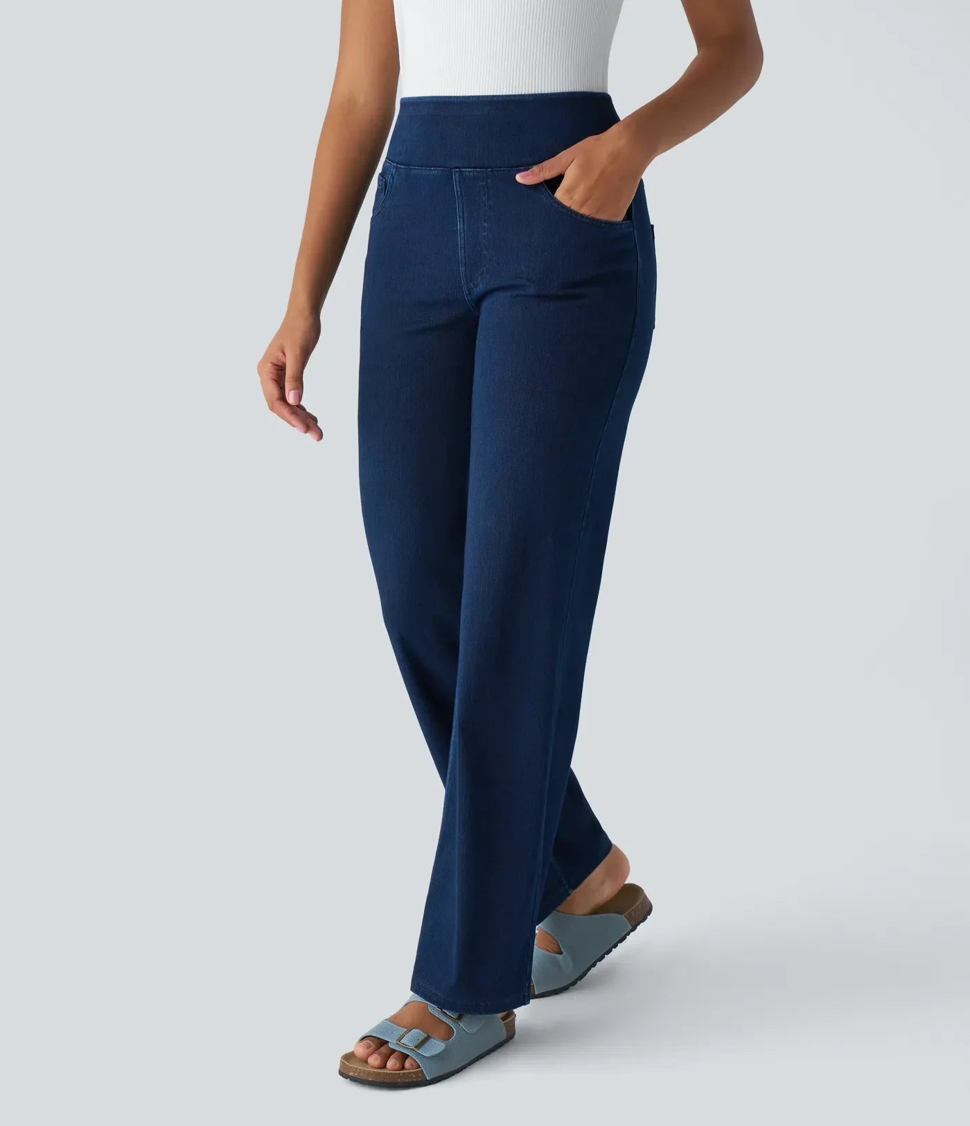 ElsaShape Denim Haute Taille Jeans avec Zakken – Look Confortable