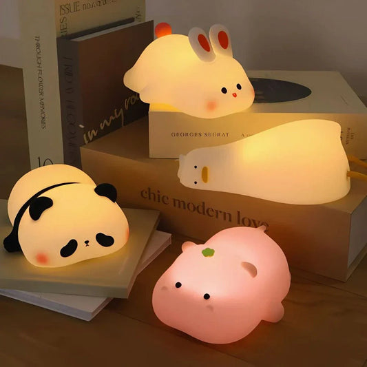 Touch Control Bedside Table Lamp - Cute Night Light for Bedroom