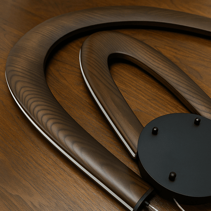 U-Shaped Wooden LED Pendant Light for Modern Home Lighting and Decor