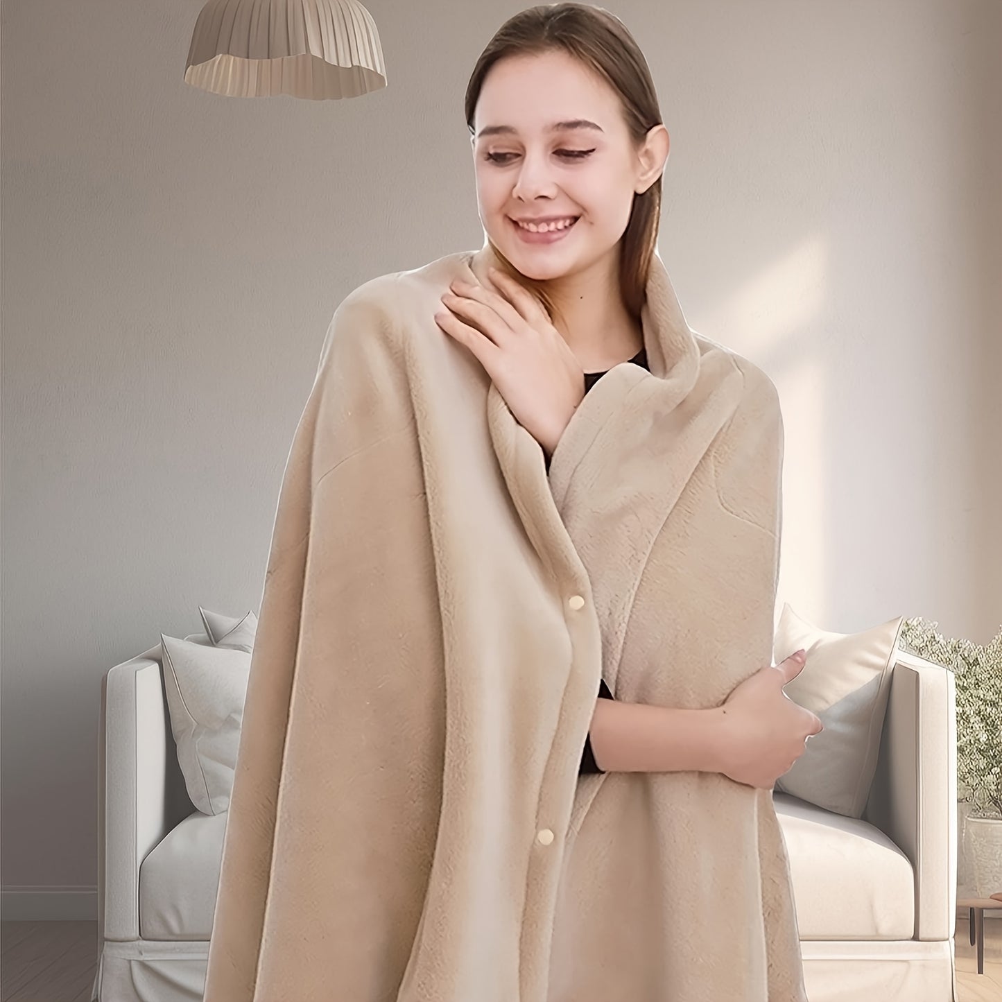 Elektrische Deken Sjaal - Draagbare Verhitte Deken voor Thuis &amp; Reizen