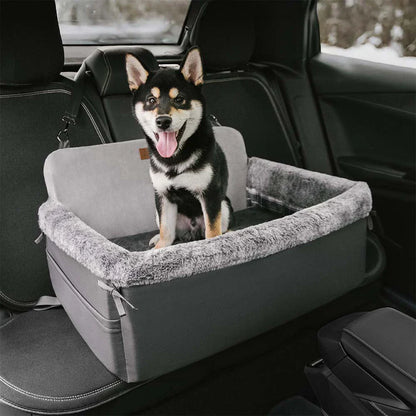 All-Season Dog Car Seat Bed for Travel Safety - Pet Booster Seat