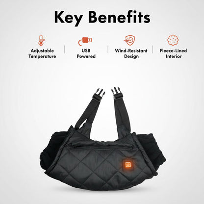 Tragbarer Handwärmer Muff - Einstellbare Temperatur - USB-betrieben