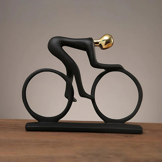 Sculpture de cycliste nordique - Décoration de vélo unique pour les passionnés de cyclisme