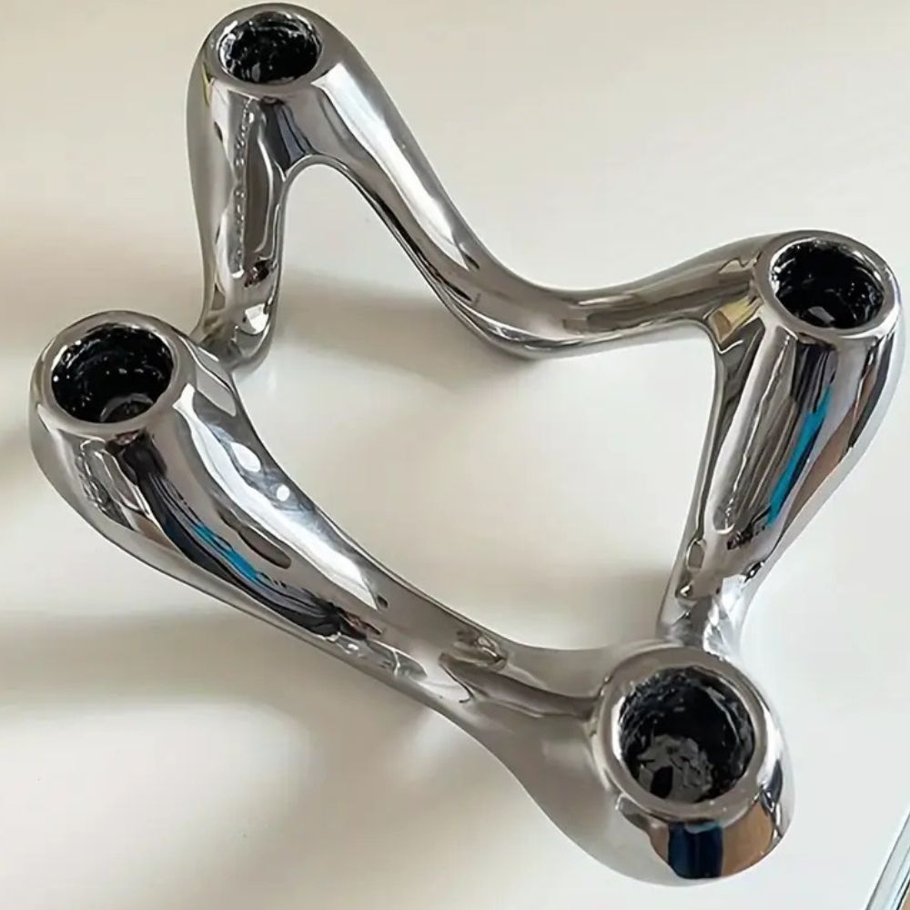 Bougeoir décoratif à effet ondulation cosmique pour la maison et le centre de table