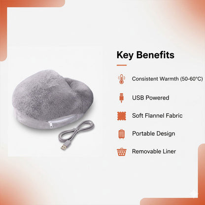 USB Fußwärmer - Elektrische Heizung - Flanellstoff