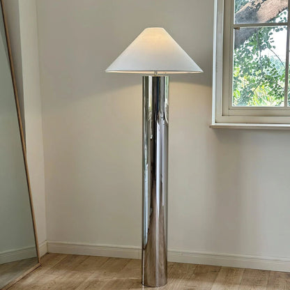 Lampadaire moderne en acier inoxydable - Éclairage LED élégant pour salon et chambre