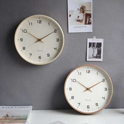 Horloge murale minimaliste scandinave en bois - Décoration intérieure nordique