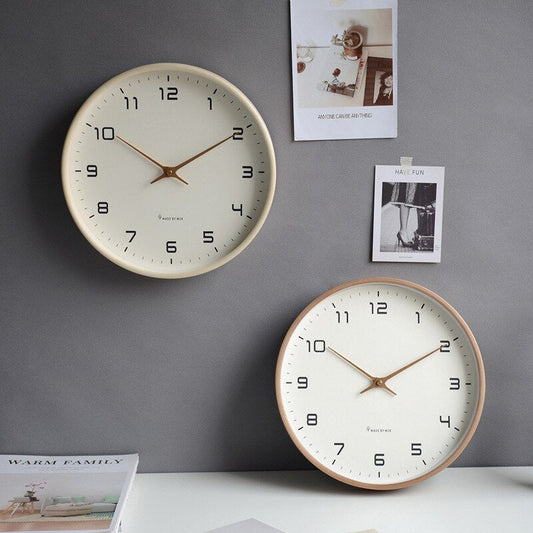 Horloge murale minimaliste scandinave en bois - Décoration intérieure nordique
