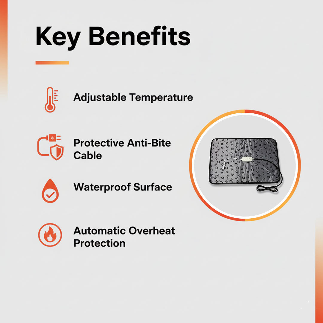 Elektrische Hundewärmedecke - Température réglable - Sicherheitsdesign