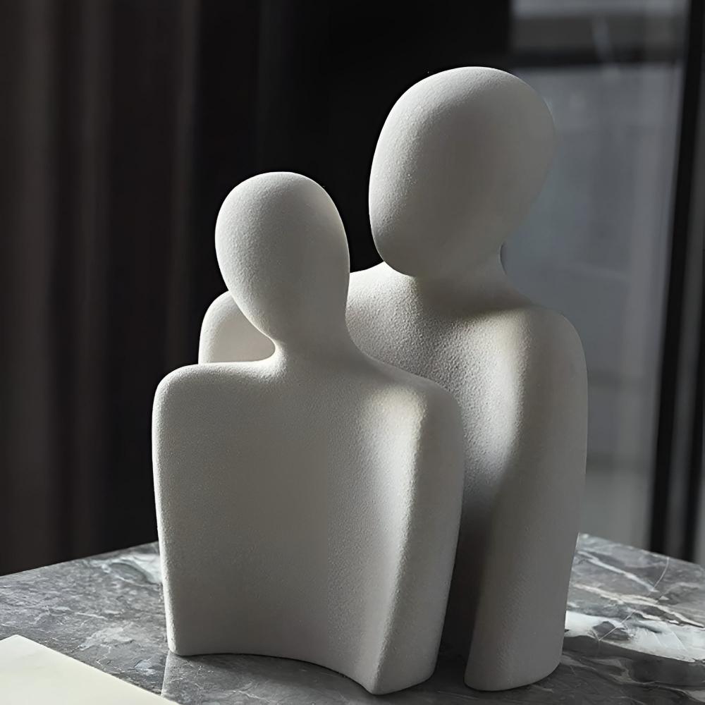 Figurine en céramique pour couple romantique - Cadeau idéal pour les couples