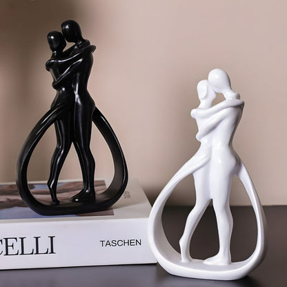 Figurine romantique en résine représentant un couple - Cadeau idéal pour la décoration intérieure