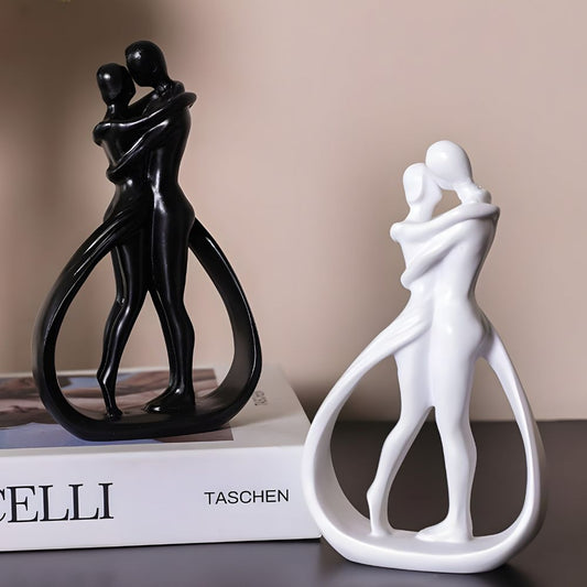 Figurine romantique en résine représentant un couple - Cadeau idéal pour la décoration intérieure