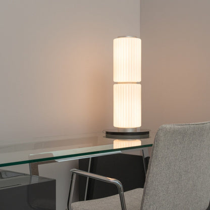 Lampe de table en verre blanc laiteux pour salon, chambre, éclairage moderne pour la maison, lampe de bureau élégante