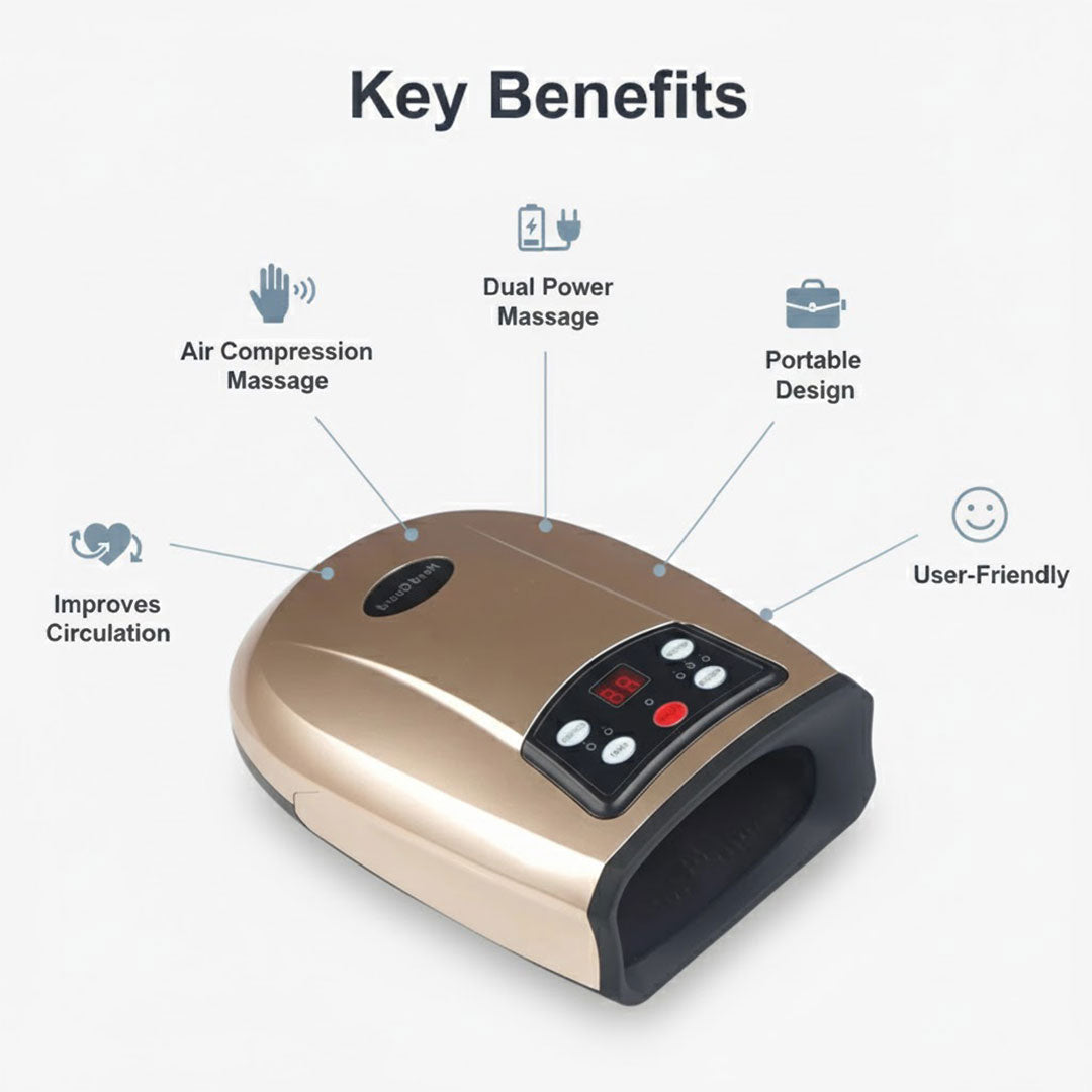 Appareil de massage des mains - Luftkompression - Appareil de massage des doigts et des mains
