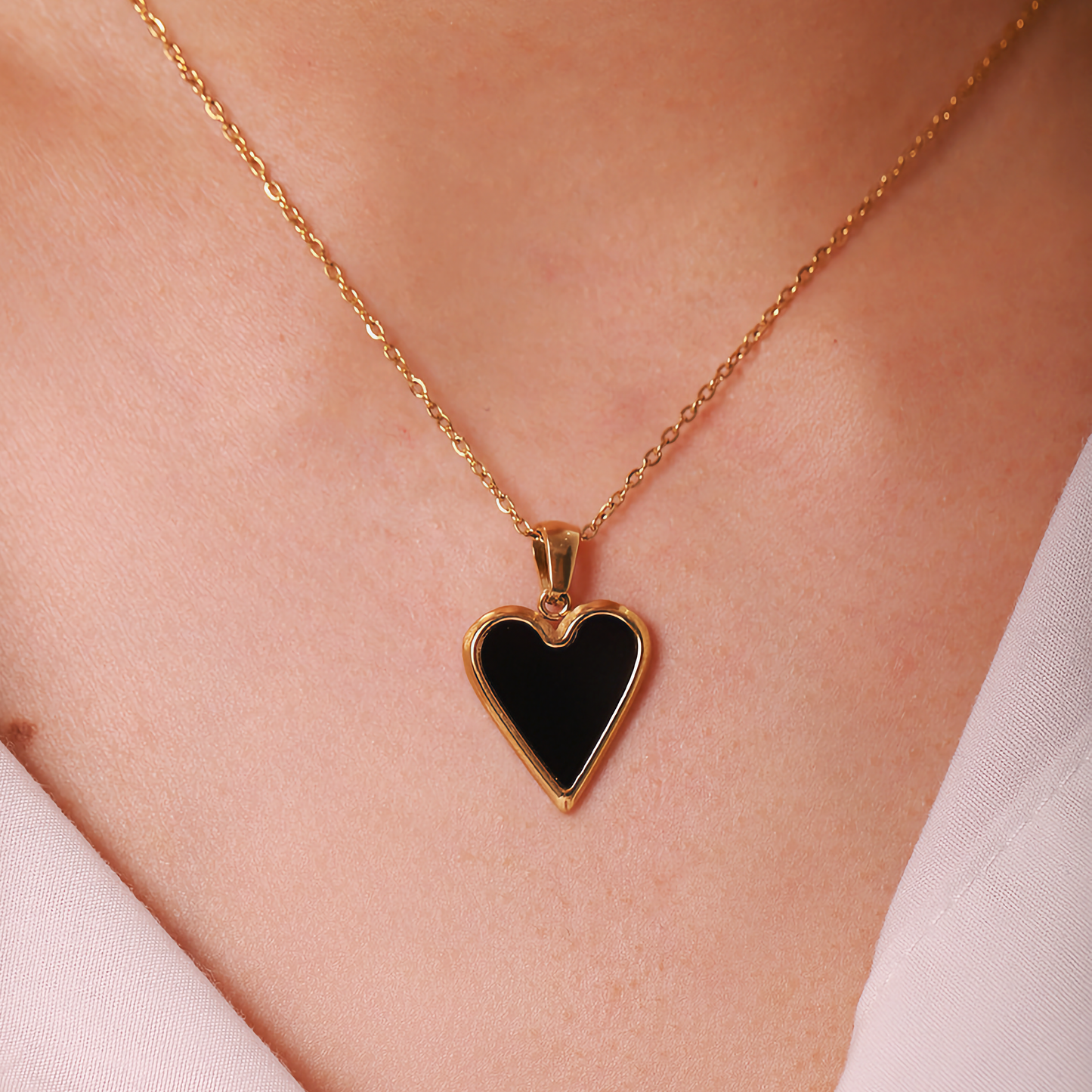 Blythe  - Stone Heart Necklace — made with care and attention to detail.