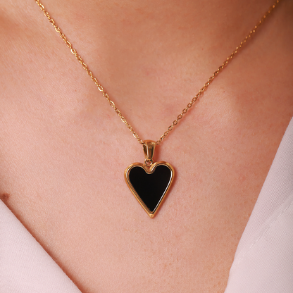 Blythe  - Stone Heart Necklace — made with care and attention to detail.