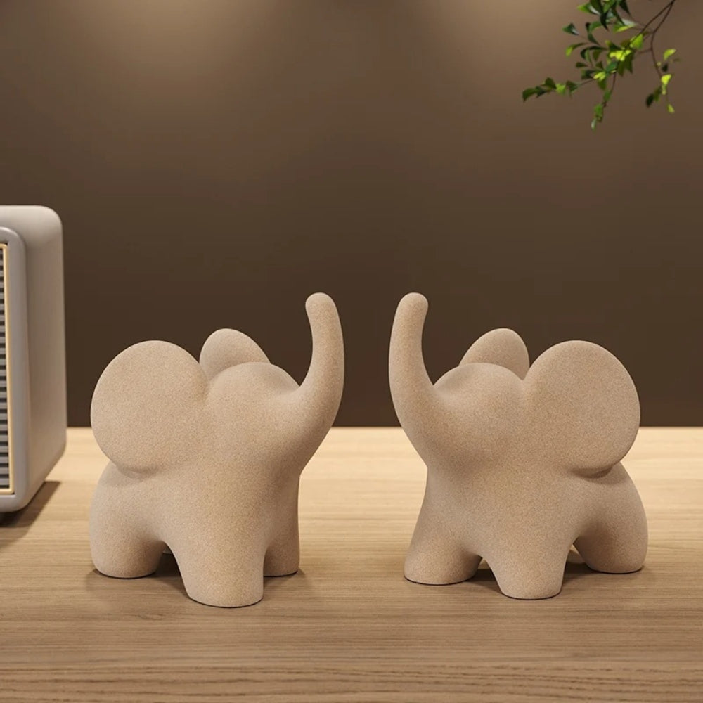 Statues d'éléphants décoratives en résine - Figurines de décoration intérieure uniques