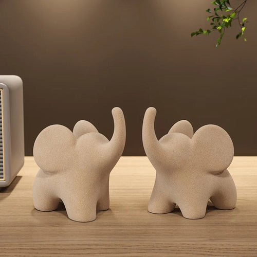 Statues d'éléphants décoratives en résine - Figurines de décoration intérieure uniques