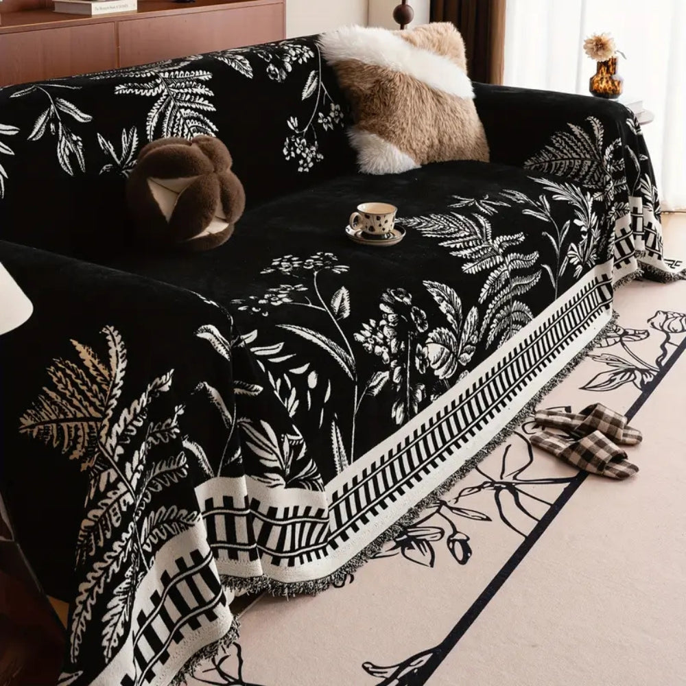 Chenille florale à feuillage Bankhoes