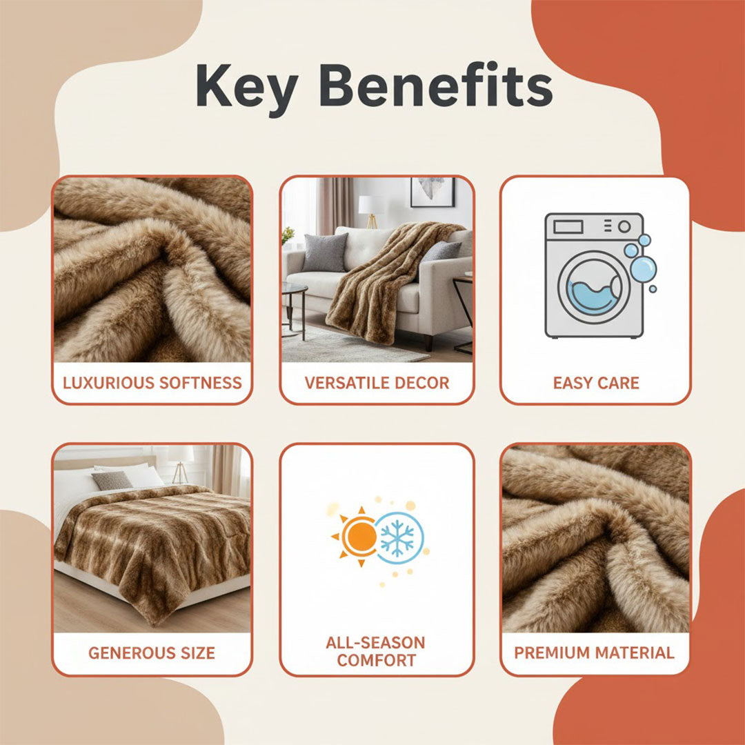 Décoration de maison en fausse fourrure - Weiches Nerz - Dekoratives Design