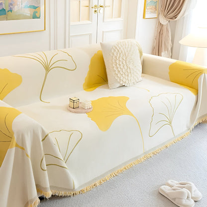 Pastorale Stijl Ginkgo Blad Bankhoes