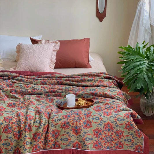 Lebhaftes Erbe Floral Sommerdecke