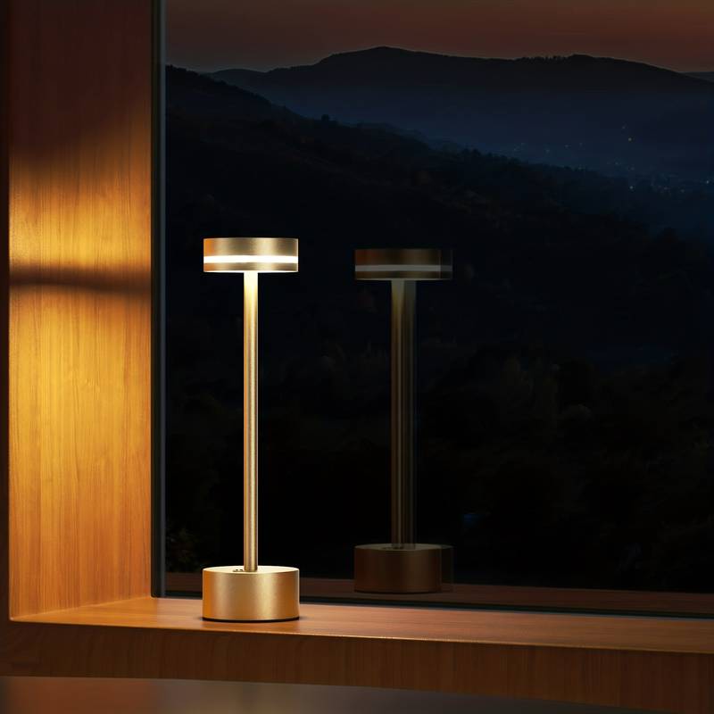 Lampe de table LED rechargeable et portable - Sans fil - Design moderne