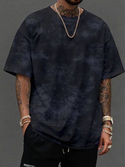 T-shirt surdimensionné | Rund Nächster | Passeport Lockere | Chemise tie-dye | T-Shirt Homme
