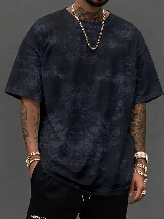 T-shirt surdimensionné | Rund Nächster | Passeport Lockere | Chemise tie-dye | T-Shirt Homme