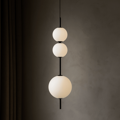 Suspension moderne en verre blanc avec boule pour la décoration de la maison, de la cuisine ou du salon
