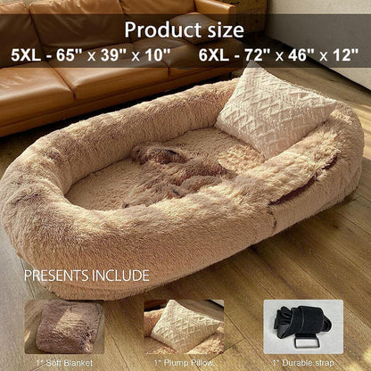 Grand lit pour chien pour humains – Le confort ultime pour les amoureux des animaux !